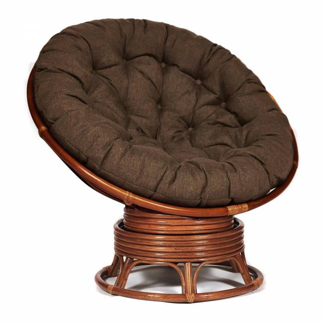 Кресло-качалка Папасан/Papasan (W 23/01 B) /с подушкой/ 115х78х104см, пекан орех, ткань коричневый, 3м7-147 Pecan (орех) Кресло-качалка Папасан/Papasan (W 23/01 B) /с подушкой/ 115х78х104см, пекан орех, ткань коричневый, 3м7-147 Pecan (орех)
