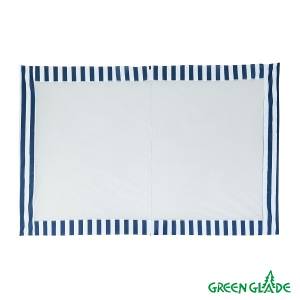 Стенка для садового тента Green Glade 4140 1,95х2,95м полиэстер с москитной сеткой синяя (20)