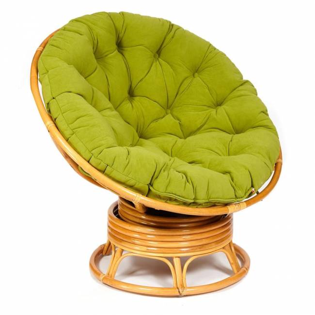 Кресло-качалка Папасан/Papasan (W 23/01 B) /с подушкой/ 115х78х104см, медовый, флок олива, 23 Honey (мед) Кресло-качалка Папасан/Papasan (W 23/01 B) /с подушкой/ 115х78х104см, медовый, флок олива, 23 Honey (мед)