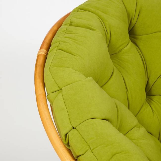 Кресло-качалка Папасан/Papasan (W 23/01 B) /с подушкой/ 115х78х104см, медовый, флок олива, 23 Honey (мед) Кресло-качалка Папасан/Papasan (W 23/01 B) /с подушкой/ 115х78х104см, медовый, флок олива, 23 Honey (мед)
