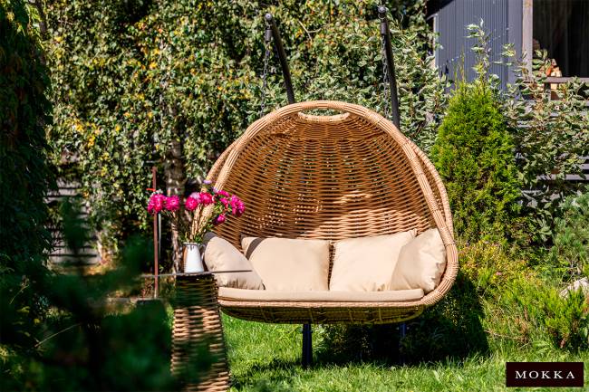 MOKKA МАЙОРКА / MAJORCA подвесное кресло двухместное, цвет соломенный MOKKA МАЙОРКА / MAJORCA подвесное кресло двухместное, цвет соломенный