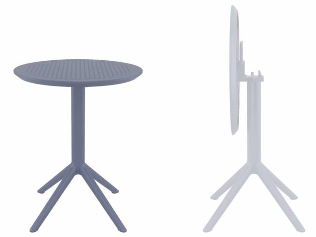 Стол пластиковый складной Sky Folding Table Ø60 темно-серый Ø600х740 мм Стол пластиковый складной Sky Folding Table Ø60 темно-серый Ø600х740 мм