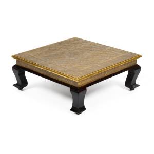 Столик Secret de Maison Голден Хевели/Golden Havely (мод. BJ-002) массив манго/алюминий, 46х46х18см, коричневый/чеканка (Комплект из 2 шт.) этническая чеканка дерево манго