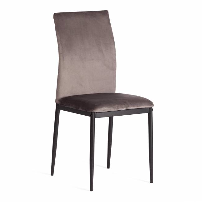 Стул Капри/Capri (мод.39) металл, вельвет, 49.5х41х93,5см, темно-серый HLR24/черный (Комплект из 4 шт.) Dark grey (темно-серый) HLR24 / черный металл, вельвет