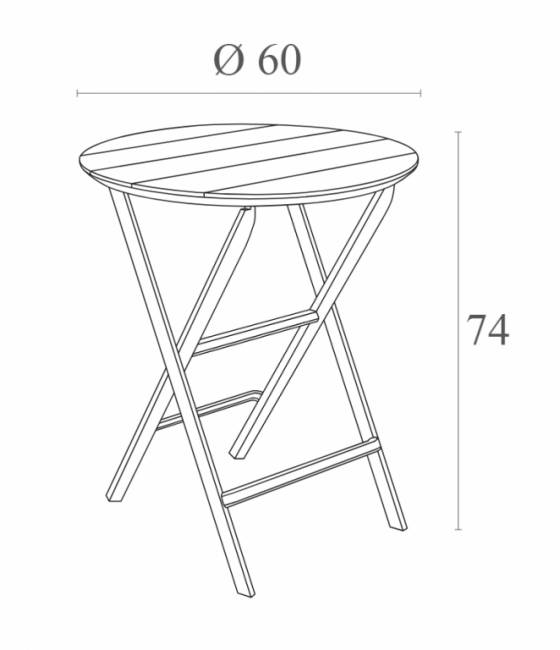 Стол пластиковый складной Helen Folding Table 60 белый 600х740 мм Стол пластиковый складной Helen Folding Table 60 белый 600х740 мм