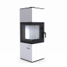 Печь DEFRO HOME QUADROOM, 9,6 кВт, белая сталь